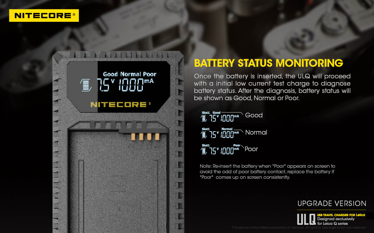 Leica BP-DC12 Charger information sheet