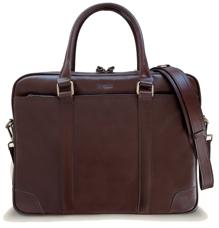 Wellington Brief and Laptop Case - Brown