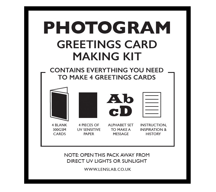 Cyanotype Photogram Greeting Card Making Kit: 4 pack