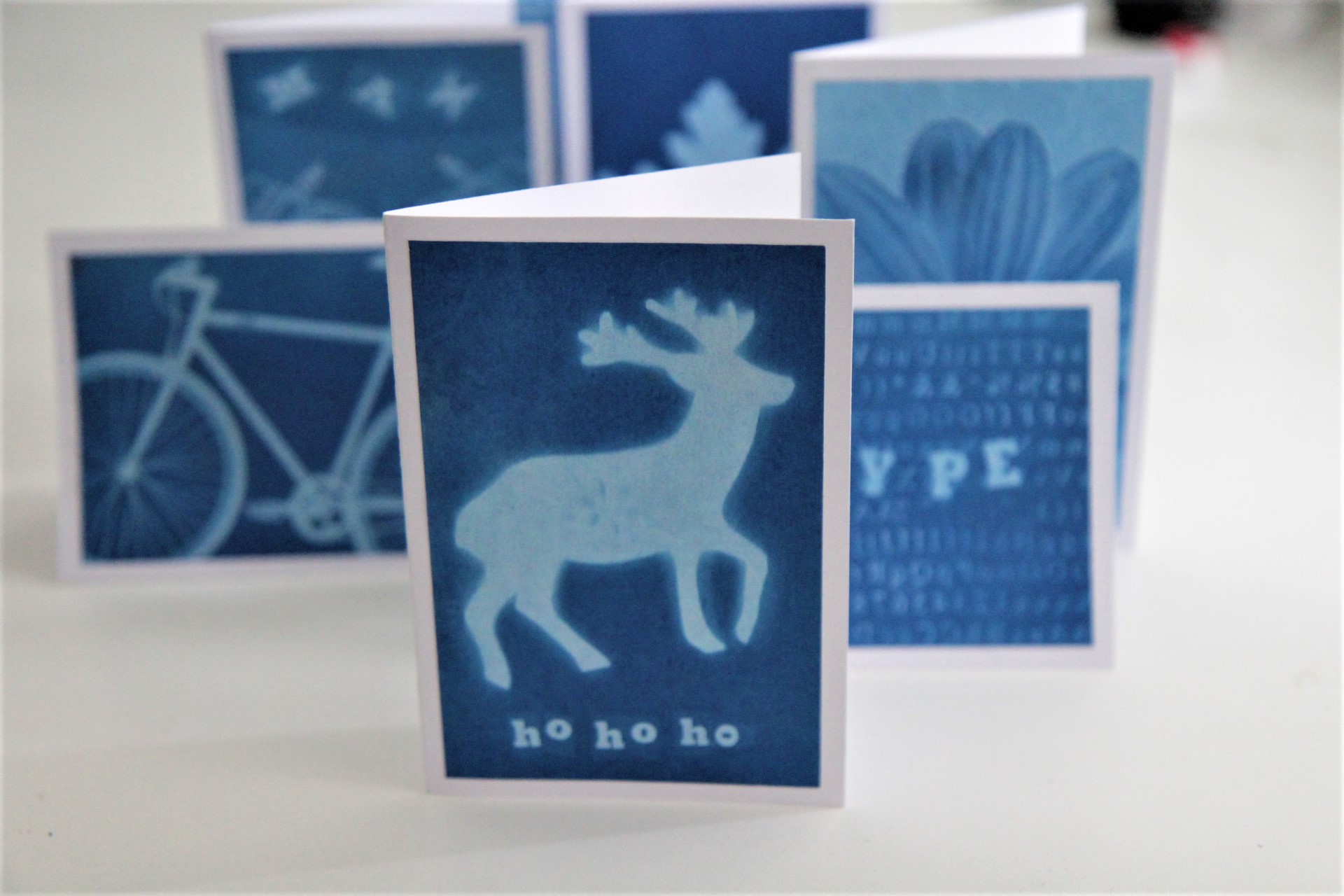 Cyanotype Photogram Greeting Card Making Kit: 4 pack