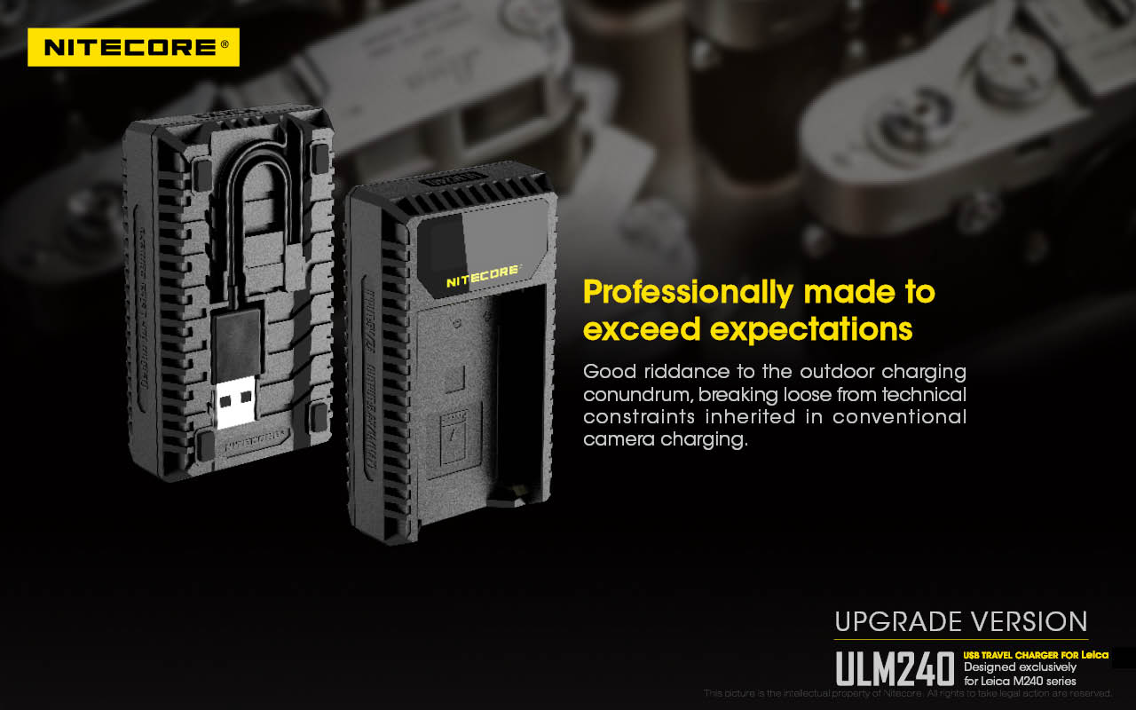 Nitecore USB Travel Charger for Leica BP-SCL2