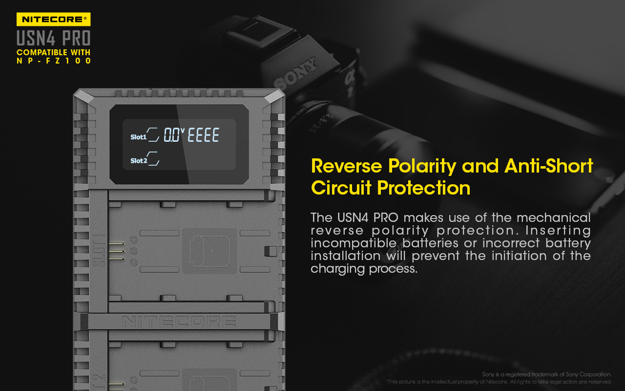 Nitecore USN4 Pro Sony Camera Charger
