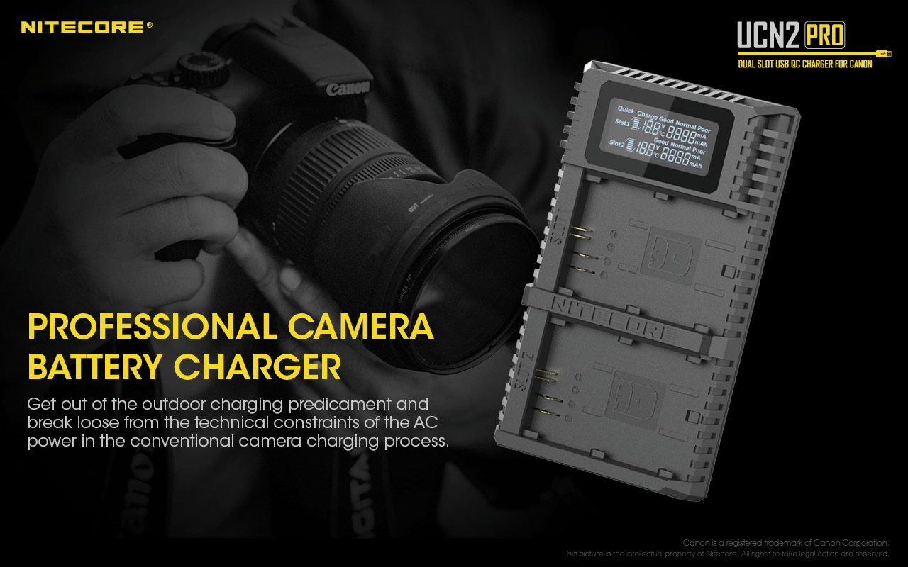 Nitecore USB Travel Charger for Canon LP-E6N