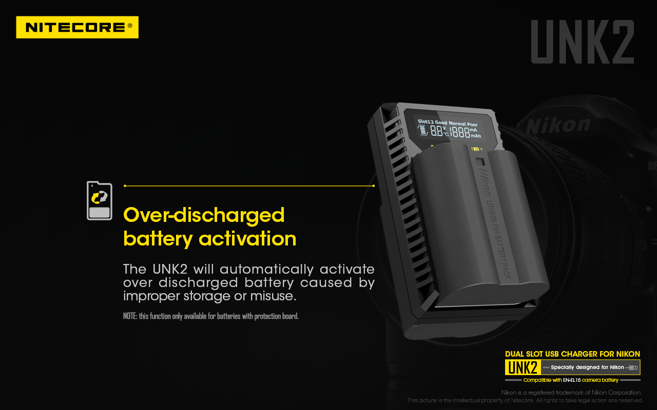 Nitecore USB Travel Charger for Nikon EN-ELI5