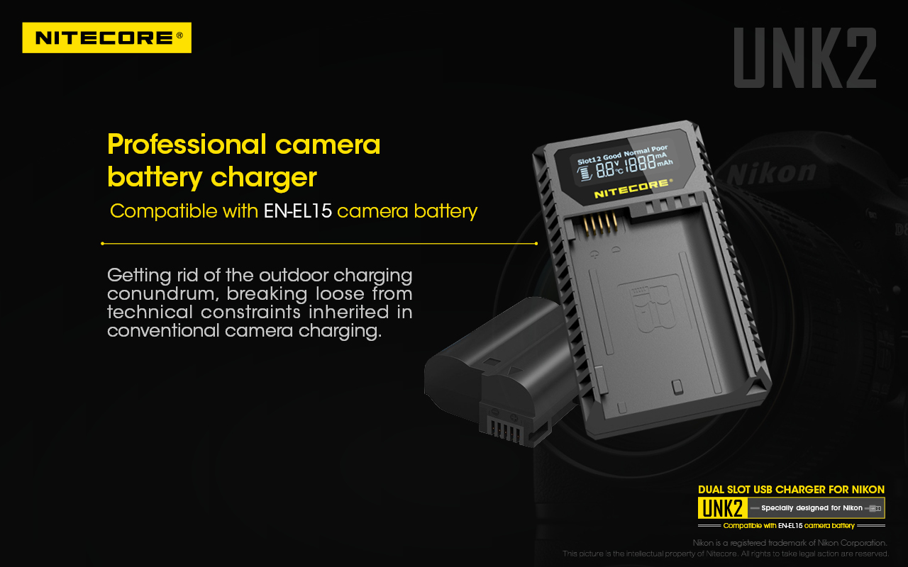Nitecore USB Travel Charger for Nikon EN-ELI5