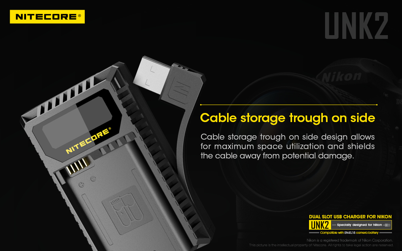 Nitecore USB Travel Charger for Nikon EN-ELI5